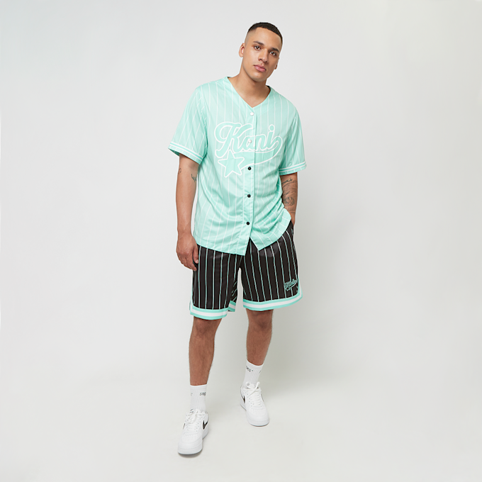 Karl Kani Star Logo Pinstripe Baseball Shirt niebieski 33217 4