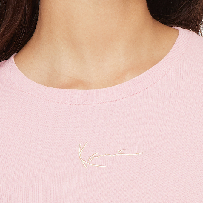 Karl Kani Small Signature Rib Short Sleeve Dress różowy 33231 3