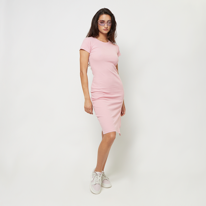 Karl Kani Small Signature Rib Short Sleeve Dress rosa 33231 5