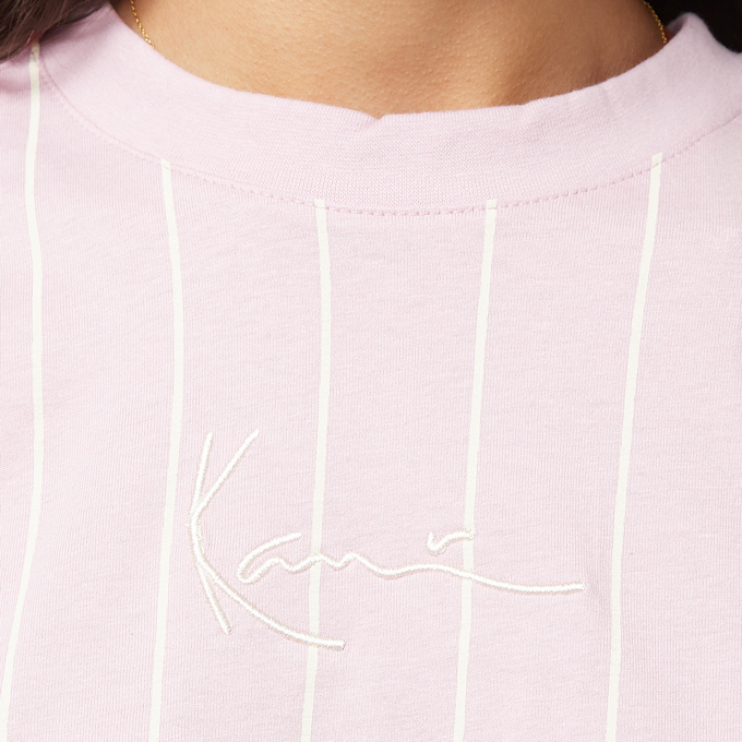 Karl Kani Small Signature Pinstripe Crop Tee fioletowy 33237 3