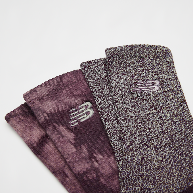New Balance 2 PACK - Lifestyle Tie dye Midcalf Socks rosso 33264 2