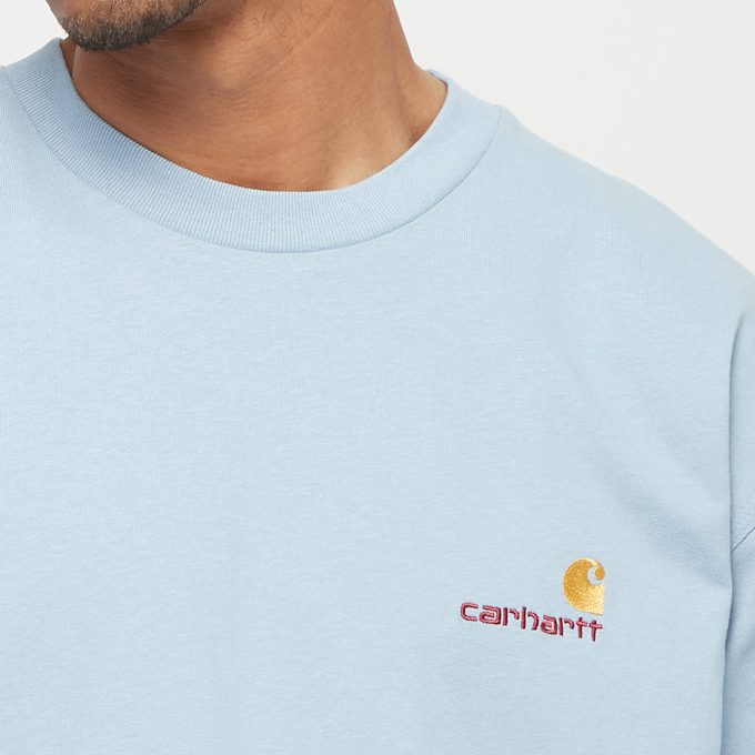 Carhartt WIP Shortsleeve American Script T-Shirt bleu 33318 3