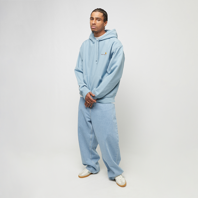 Carhartt WIP Hooded American Script Sweatshirt blauw 33332 4