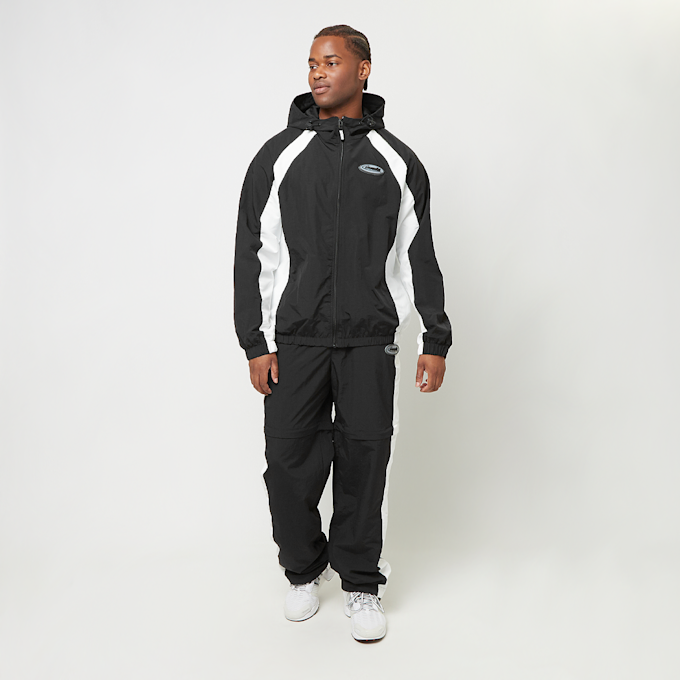 Capacité Logo Rubber Badge Hooded Colorblocked Windrunner preto 33362 4