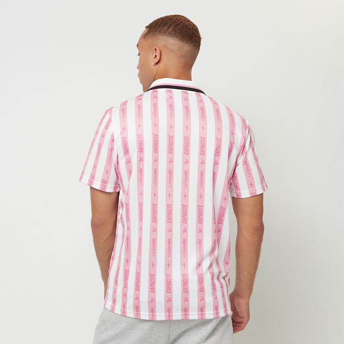 Capacité Logo Stripe Polo Tricot lichtroze 33368 2