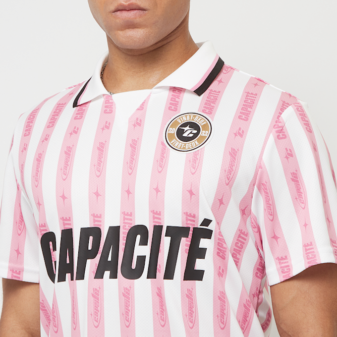 Capacité Logo Stripe Polo Tricot lichtroze 33368 3