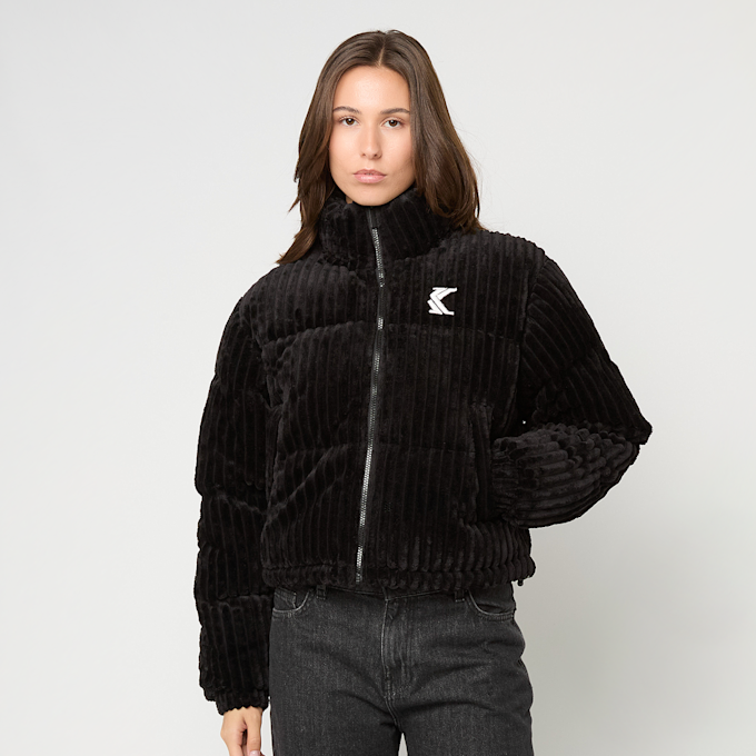 Karl Kani OG Fuzzy Corduroy Short Puffer Jacket crna 61406 1
