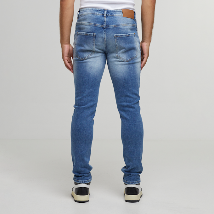2Y STUDIOS Victor Ripped Slim Fit Jeans plava 44356 2
