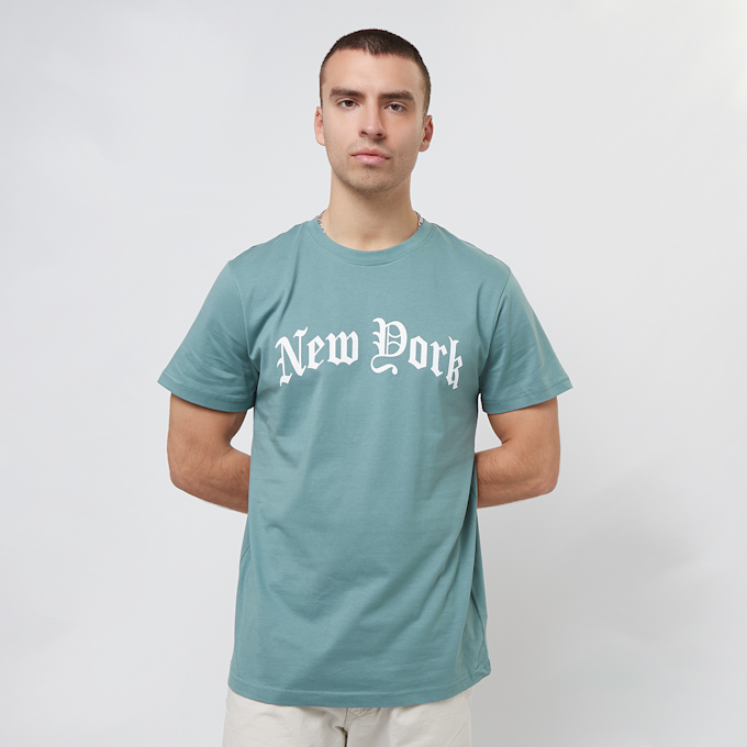 Mister Tee New York Wording Tee turkusowy 47204 1