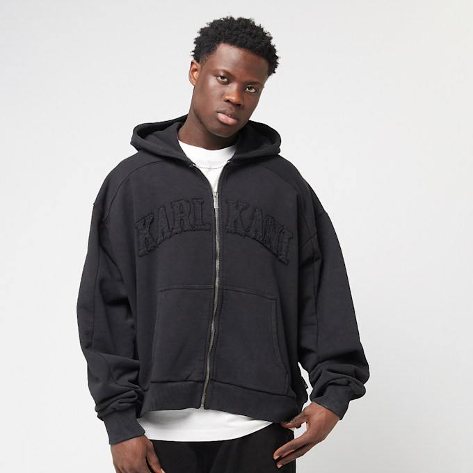 Karl Kani College Heavy Crop Zip Hoodie negro 45138 1