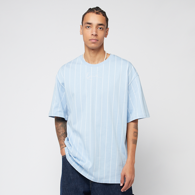 Karl Kani Small Signature Essential Pinstripe Tee niebieski 45081 1