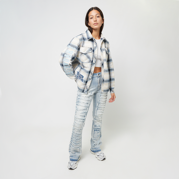 Smoke Rise Oversized Plaid Shirt bleu 40110 5