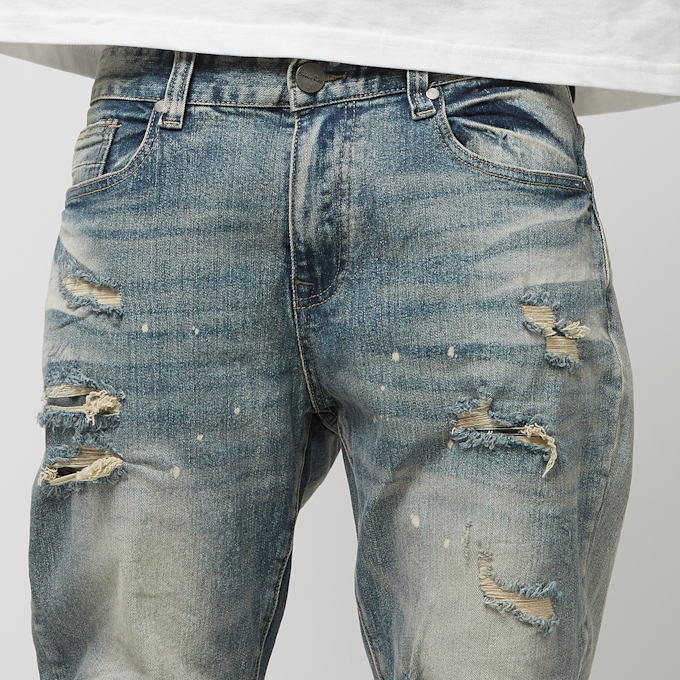 Smoke Rise Rip & Repair Jeans blu 44360 3