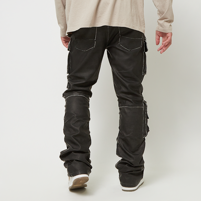 Smoke Rise Washed Vegan Leather Utility Pants crna 44150 3