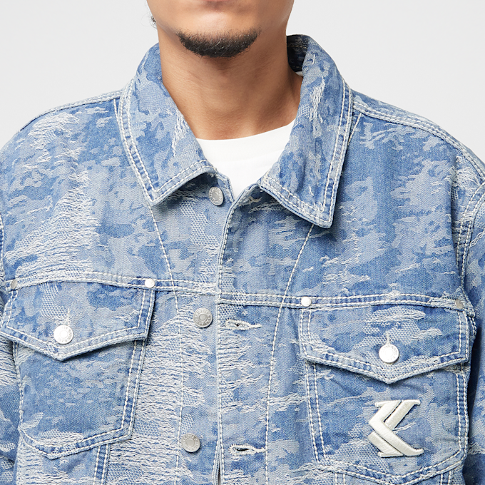 Karl Kani OG Distress Camo Oversized Denim Jacket plava 45147 3