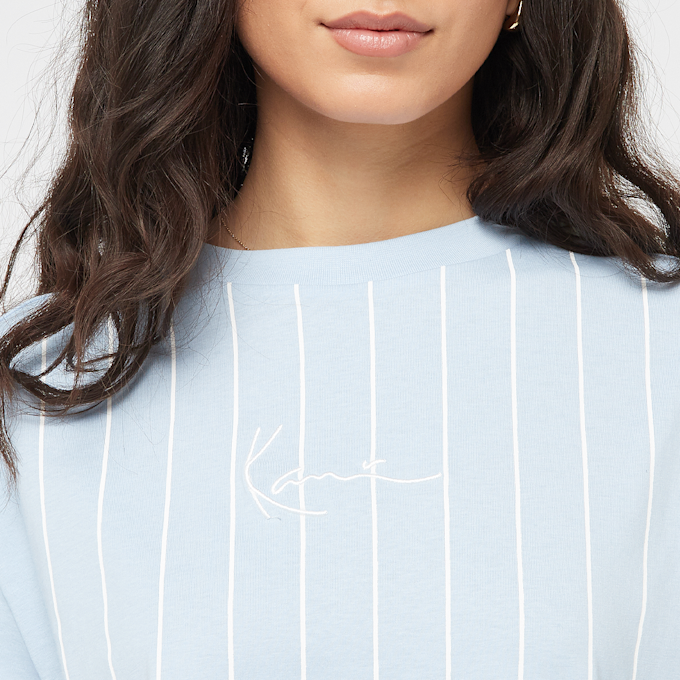 Karl Kani Small Signature Essential Pinstripe OS Tee blauw 45128 3