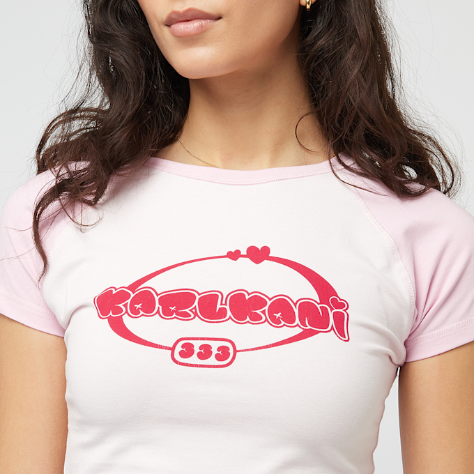 Karl Kani Woven Signature Heart Tiny Tee lichtroze 45094 3