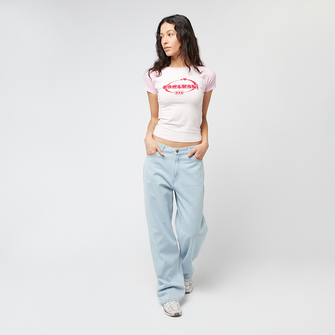 Karl Kani Woven Signature Heart Tiny Tee lichtroze 45094 4