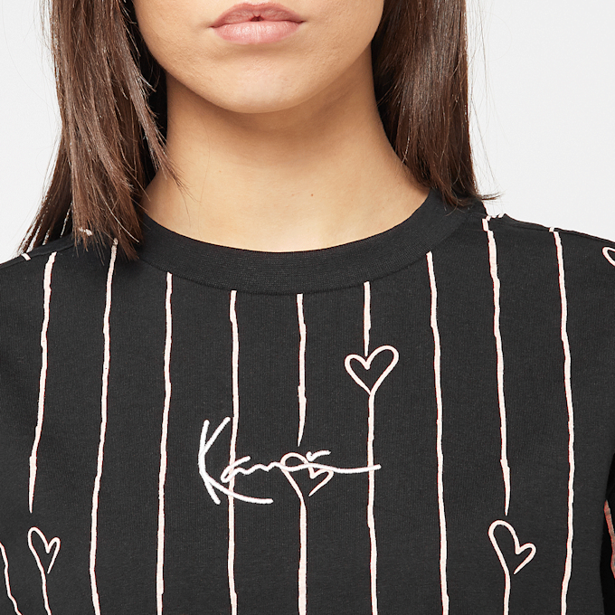 Karl Kani Signature Heart Pinstripe Oversized Tee preto 45103 3