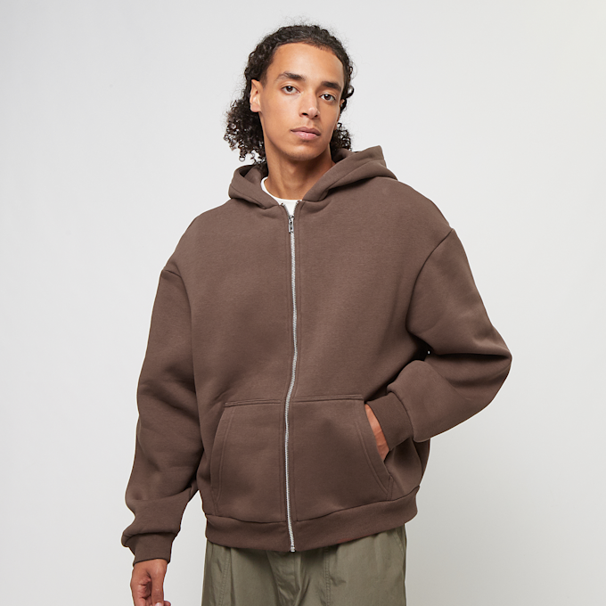 Urban Classics Fluffy Zip Hoody castanho 40694 1