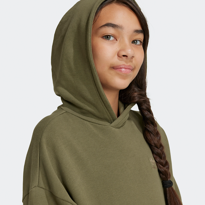 adidas Originals JUNIOR HOODIE olive strata verde 41682 4
