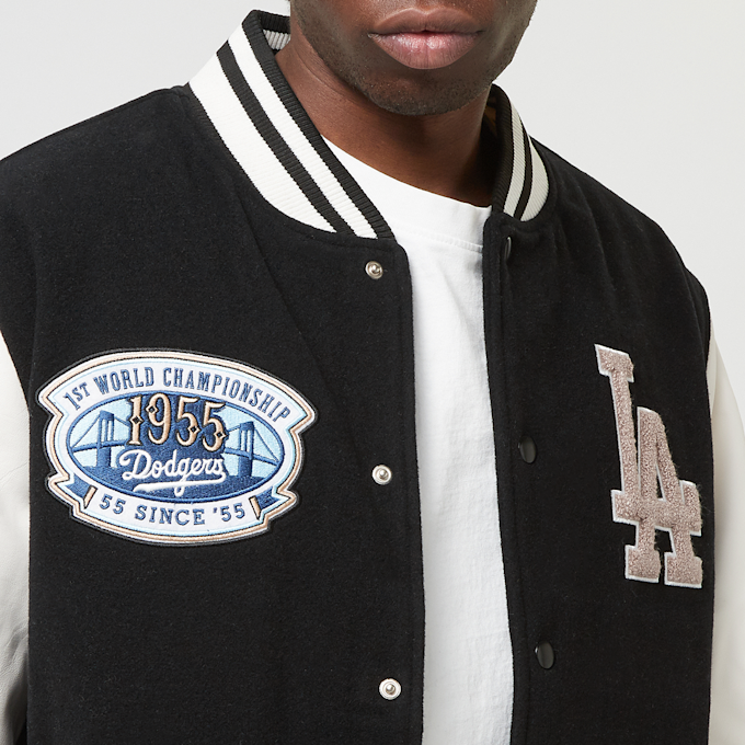 New Era LA Dodgers MLB Patch Varsity Jacket nero 45609 3