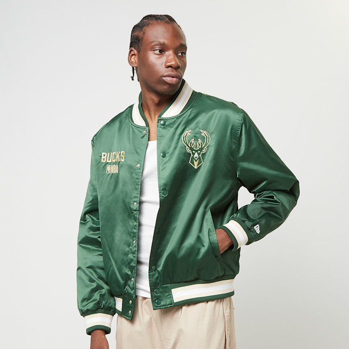 New Era Milwaukee Bucks NBA Satin Bomberjacket verde 45846 1