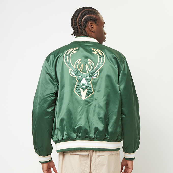New Era Milwaukee Bucks NBA Satin Bomberjacket groen 45846 2