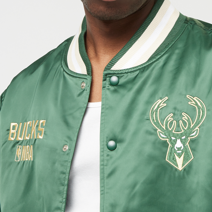 New Era Milwaukee Bucks NBA Satin Bomberjacket zelena 45846 3