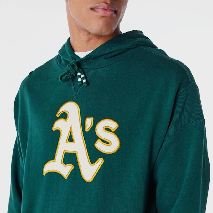 New Era MLB RIB INFILL OS HOODIE oakland athletics dkgltc zielony 44404 3