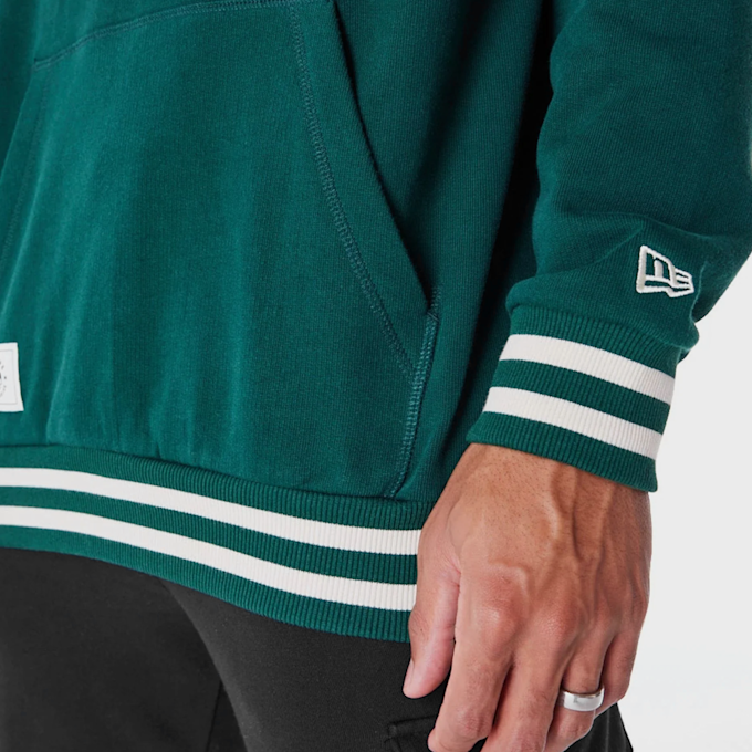 New Era MLB RIB INFILL OS HOODIE oakland athletics dkgltc groen 44404 5