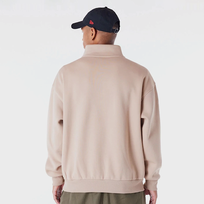 New Era Lifestyle Quarter Zip Sweater beige 44497 2