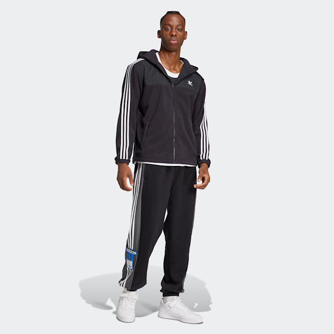 adidas Originals Adicolor 3-Stripes Teddy Fleece Hoodie-Jacket noir 40139 5