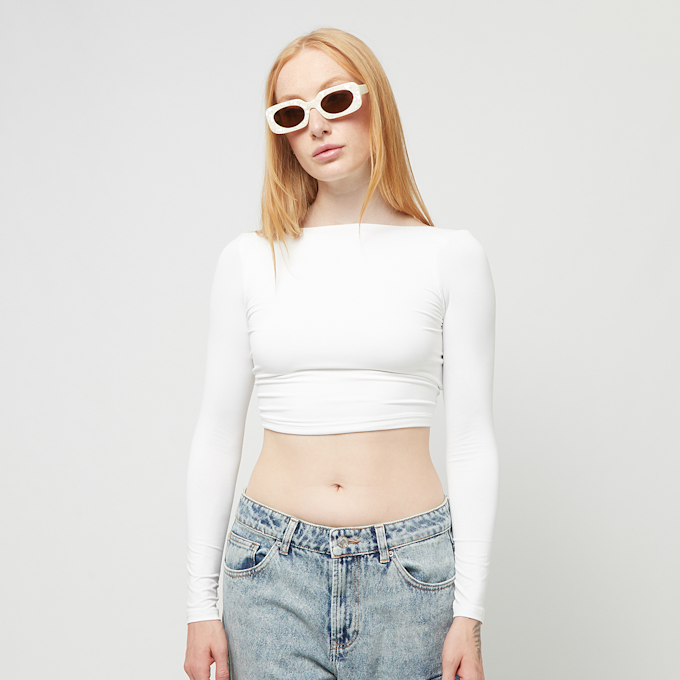 Decibel Backless Cropped Longsleeve biały 45929 1