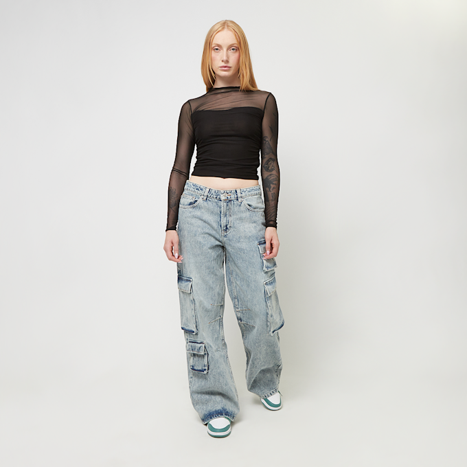 Decibel Mesh Cropped Longsleeve crna 45924 3