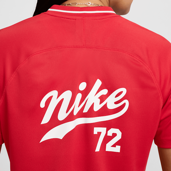 Nike W NSW TOP SS CRP FTB TRND lt iron ore/fire red rood 45406 4