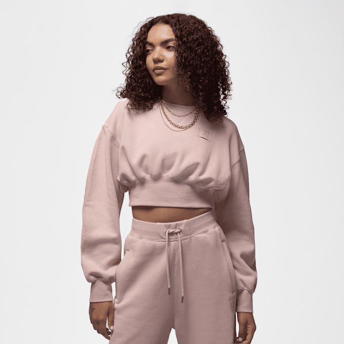 Jordan Flight Fleece Kurz-Sweatshirt rosa 45672 1