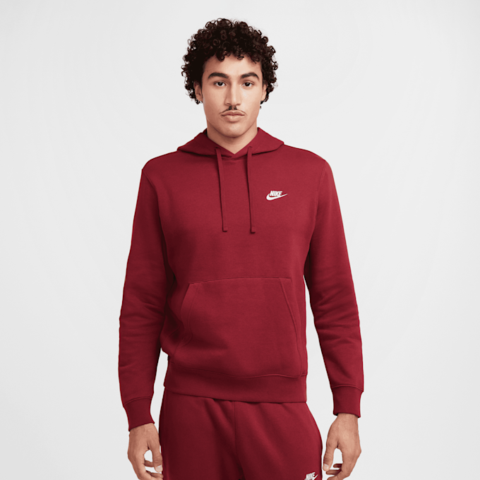 Nike Club Fleece Hoodie rosso 40334 1