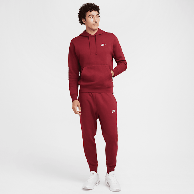 Nike Club Fleece Hoodie czerwony 40334 7