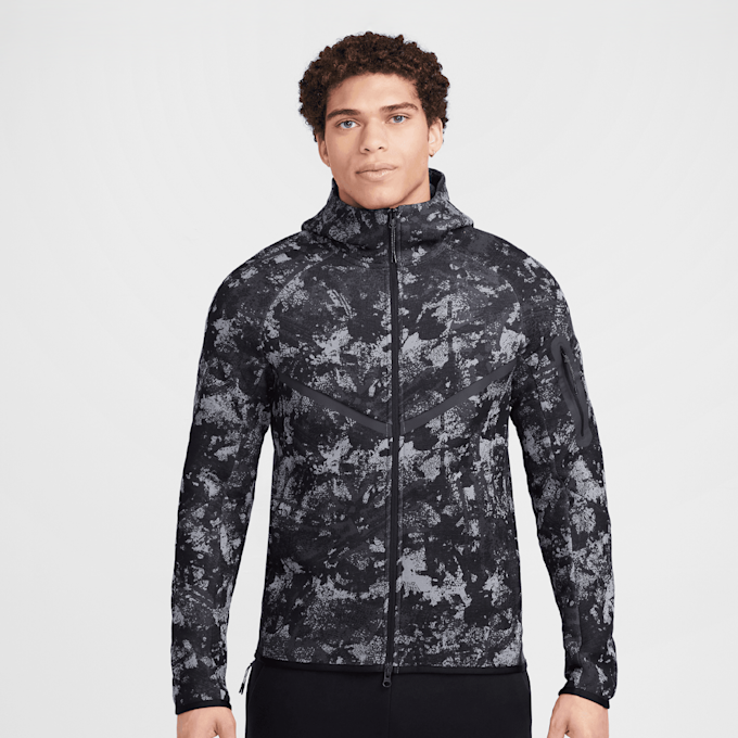 Nike   Tech Fleece Woven Windrunner Full Zip Jacket crna 40327 1