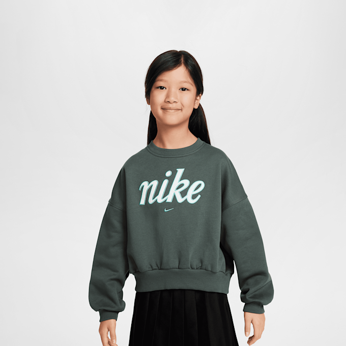 Nike   Sportswear Club Fleece Boxy Crew Graphics Star zielony 45431 1
