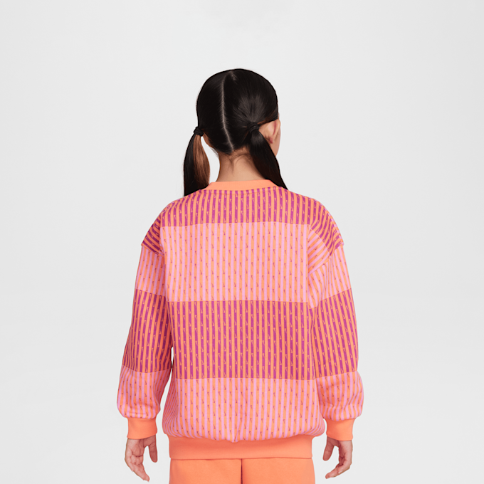 Nike Sportswear Club Fleece Oversized Crew All Over Print roza 45698 2