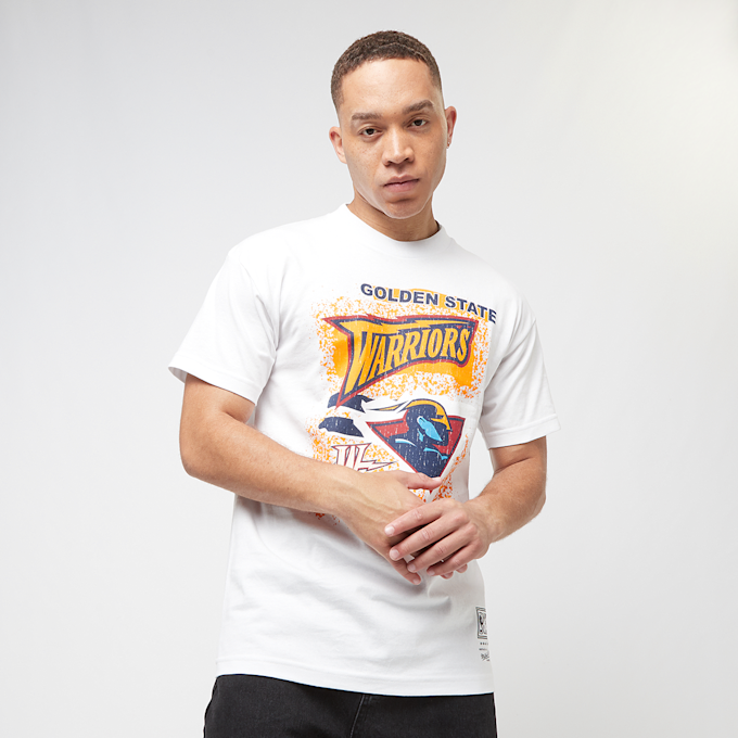 Mitchell & Ness NBA Destination Leisure Shortsleeve Graphic Tee Golden Warriors blanc 40239 1