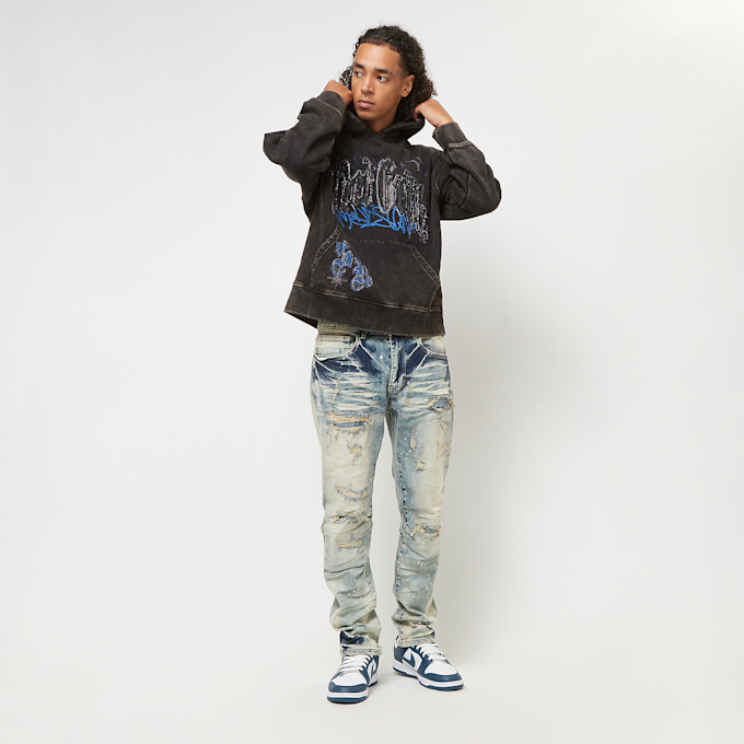 Smoke Rise Heavy Vintage Washed Jeans niebieski 40417 5