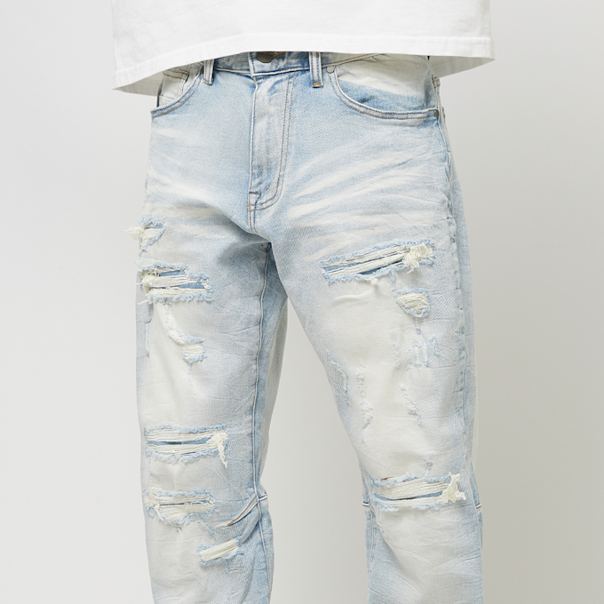 Smoke Rise Heavy R&R w/ Lighting Effect Jeans niebieski 40419 3