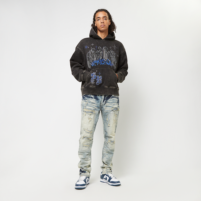 Smoke Rise Rhinestone Dystopia Hoodie cinzento 40398 6