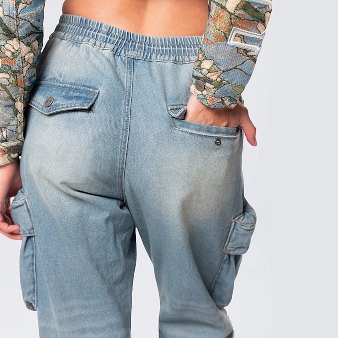 Smoke Rise Straight Tapestry Jeans niebieski 40362 5