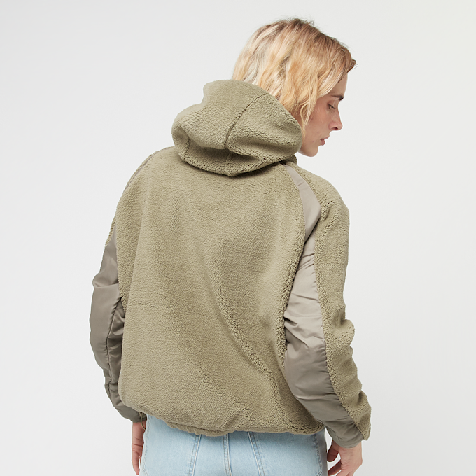 Pegador Bonny Teddy Fabric Mix Halfzip groen 40375 2