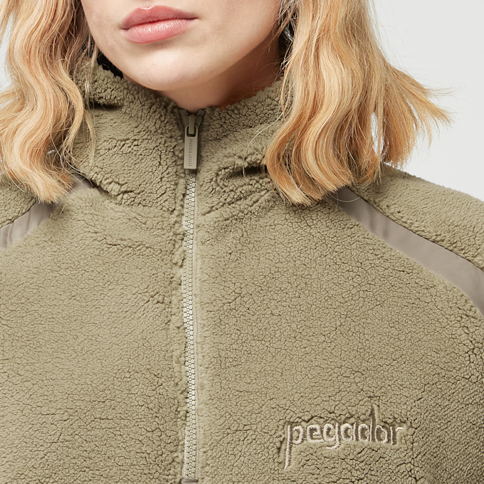 Pegador Bonny Teddy Fabric Mix Halfzip groen 40375 3