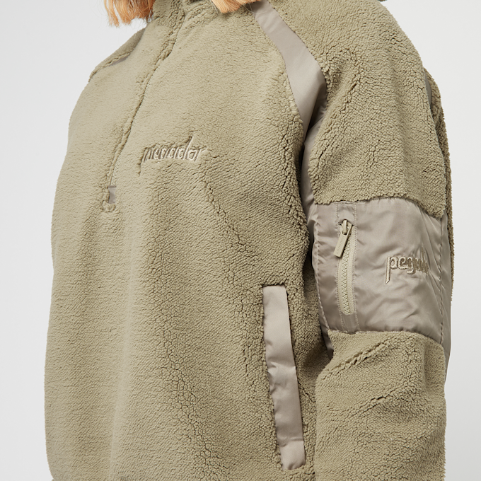 Pegador Bonny Teddy Fabric Mix Halfzip grün 40375 4